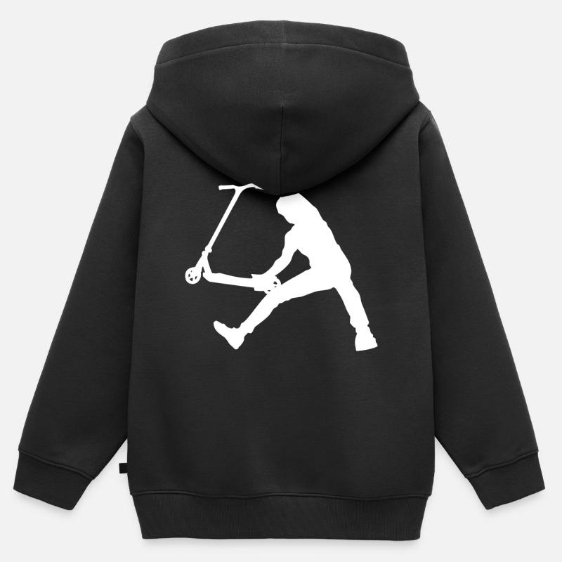 Fingerwhip 2 - Sweat Premium à capuche zippé enfant bio - noir
