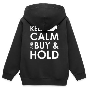 Stocks ETF Stock Market Yield Trader Money Freedom Inv - Kids Premium Organic Zip-up Hoodie - black - Back - AI Model Kid Male (0cm)