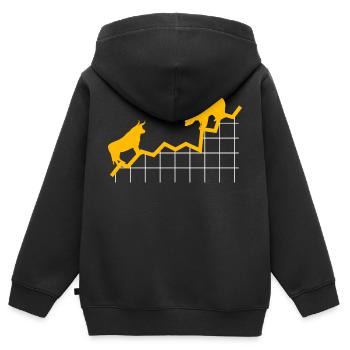 Stocks ETF Stock Market Yield Trader Money Freedom Inv - Kids Premium Organic Zip-up Hoodie - black - Back - AI Model Kid Male (0cm)