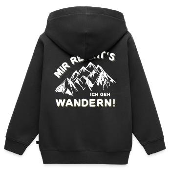 Mir reicht´s ich geh wandern! Wander Shirt, Fun - Kinder Premium Organic Zip Hoodie - Schwarz - Hinten - AI Model Kid Male (0cm)
