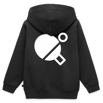 Tennis de table tennis de table battes de tennis de table - Sweat Premium à capuche zippé enfant bio - noir - Dos - AI Model Kid Male (0cm)