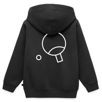 Tennis de table tennis de table battes de tennis de table - Sweat Premium à capuche zippé enfant bio - noir - Dos - AI Model Kid Male (0cm)