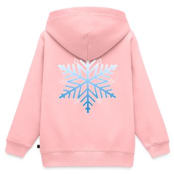 Flocon de neige - Sweat Premium à capuche zippé enfant bio - rose - Dos - AI Model Kid Female (0cm)