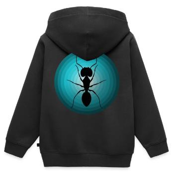 Ants - Kids Premium Organic Zip-up Hoodie - black - Back - AI Model Kid Male (0cm)
