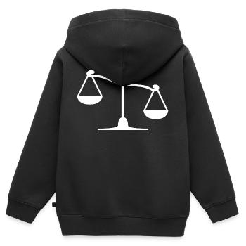 Balance - Sweat Premium à capuche zippé enfant bio - noir - Dos - AI Model Kid Male (0cm)