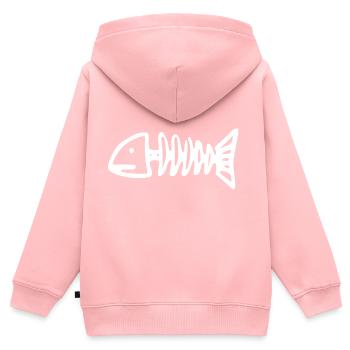 toter fisch - Kinder Premium Organic Zip Hoodie - Rosa - Hinten - AI Model Kid Female (0cm)
