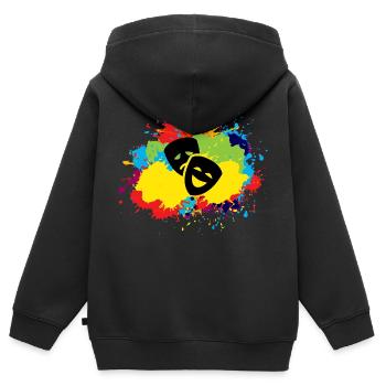 Schauspielschauspielerin Schauspielerin Aquarell Geschenk - Kinder Premium Organic Zip Hoodie - Schwarz - Hinten - AI Model Kid Male (0cm)