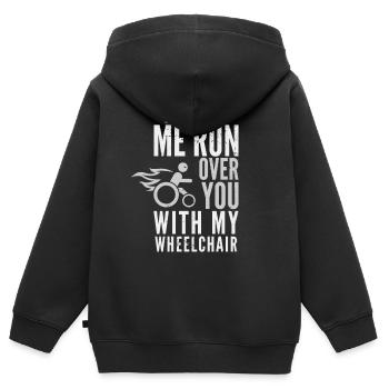 Fauteuil roulant - fauteuil roulant - Sweat Premium à capuche zippé enfant bio - noir - Dos - AI Model Kid Male (0cm)