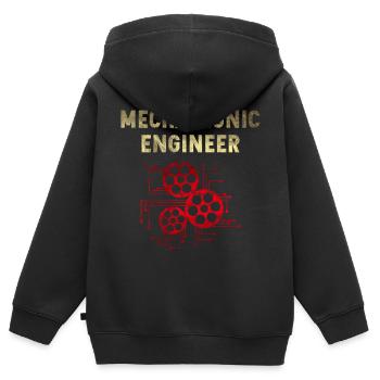 Mechatroniker Ingenieur Geschenk - Kinder Premium Organic Zip Hoodie - Schwarz - Hinten - AI Model Kid Male (0cm)