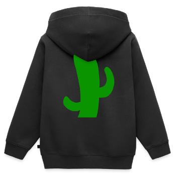 Wüste dornig Kakteen Cactus Stachelig Kaktus - Kinder Premium Organic Zip Hoodie - Schwarz - Hinten - AI Model Kid Male (0cm)