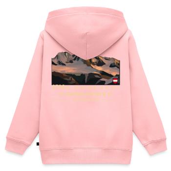 Großglockner Hohen Tauern Austria Österreich Berg - Kinder Premium Organic Zip Hoodie - Rosa - Hinten - AI Model Kid Female (0cm)