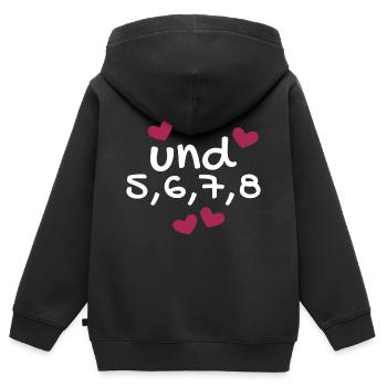 Tanzen Tanz Tanzkurs Rhythmus - Kinder Premium Organic Zip Hoodie - Schwarz - Hinten - AI Model Kid Male (0cm)