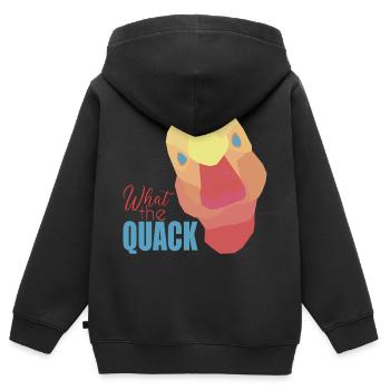 Canard - Sweat Premium à capuche zippé enfant bio - noir - Dos - AI Model Kid Male (0cm)