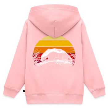 Honey Roof Animal - Kids Premium Organic Zip-up Hoodie - rose - Back - AI Model Kid Female (0cm)