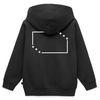 Sterne mit Rahmen Deko Geschenk - Kinder Premium Organic Zip Hoodie - Schwarz - Hinten - AI Model Kid Male (0cm)