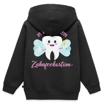 Lustiges Zahnfee Kostüm Fasching - Kinder Premium Organic Zip Hoodie - Schwarz - Hinten - AI Model Kid Male (0cm)