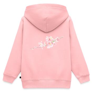 Cherry Blossom - Sakura - Kids Premium Organic Zip-up Hoodie - rose - Back - AI Model Kid Female (0cm)