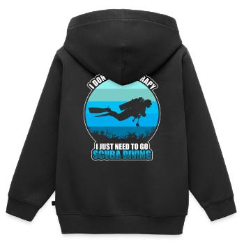 Tauchen Meer Korallen - Kinder Premium Organic Zip Hoodie - Schwarz - Hinten - AI Model Kid Male (0cm)