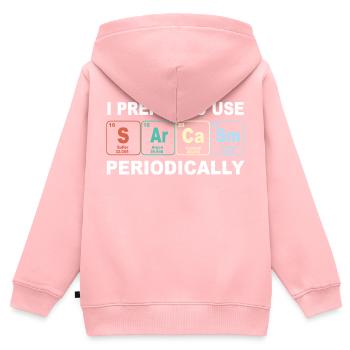 sarcasm chemische elemente sarkasmus chemie dumm - Kinder Premium Organic Zip Hoodie - Rosa - Hinten - AI Model Kid Female (0cm)