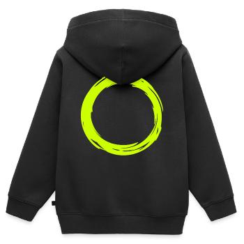 Cercle - Sweat Premium à capuche zippé enfant bio - noir - Dos - AI Model Kid Male (0cm)