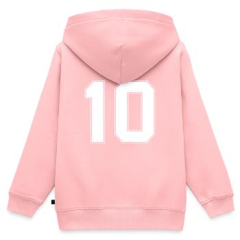 Geburtstagsgeschenk 10 Jahre - Kinder Premium Organic Zip Hoodie - Rosa - Hinten - AI Model Kid Female (0cm)