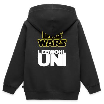 Das wars, Lebwohl Uni! - Kinder Premium Organic Zip Hoodie - Schwarz - Hinten - AI Model Kid Male (0cm)