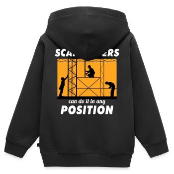 Scaffolder Scaffold Builder Scaffolding Platform - Kids Premium Organic Zip-up Hoodie - black - Back - AI Model Kid Male (0cm)