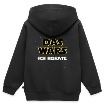 Das wars - Ich Heirate! - Kinder Premium Organic Zip Hoodie - Schwarz - Hinten - AI Model Kid Male (0cm)