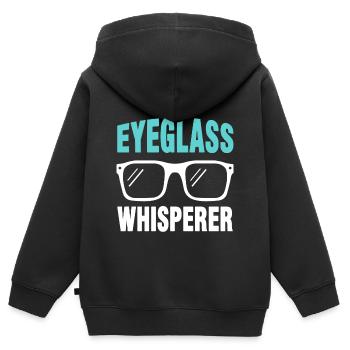 Optiker Augenoptiker Augenarzt - Kinder Premium Organic Zip Hoodie - Schwarz - Hinten - AI Model Kid Male (0cm)