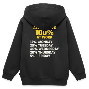 Funny Work Office Workplace Sarcastic Sayings - Kids Premium Organic Zip-up Hoodie - black - Back - AI Model Kid Male (0cm)