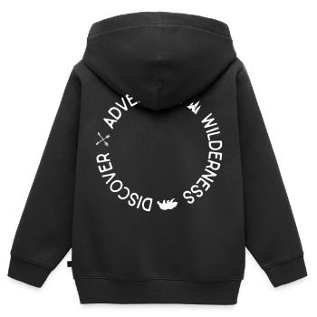 Aventure - Sweat Premium à capuche zippé enfant bio - noir - Dos - AI Model Kid Male (0cm)