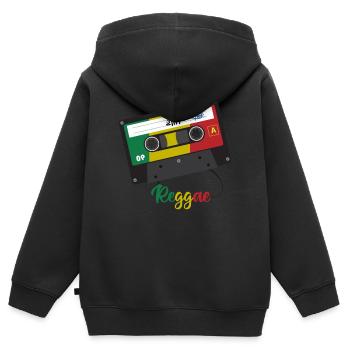 Reggae band - Kids Premium Organic Zip-up Hoodie - black - Back - AI Model Kid Male (0cm)