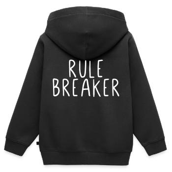 Rule breaker - Sweat Premium à capuche zippé enfant bio - noir - Dos - AI Model Kid Male (0cm)