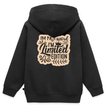 Drôle de citation sarcastique, drôle, citations, sarcastique, s - Sweat Premium à capuche zippé enfant bio - noir - Dos - AI Model Kid Male (0cm)