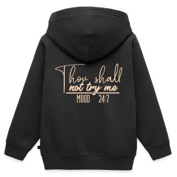 Citation sarcastique drôle, drôle, citations, sarcastique, s - Sweat Premium à capuche zippé enfant bio - noir - Dos - AI Model Kid Male (0cm)