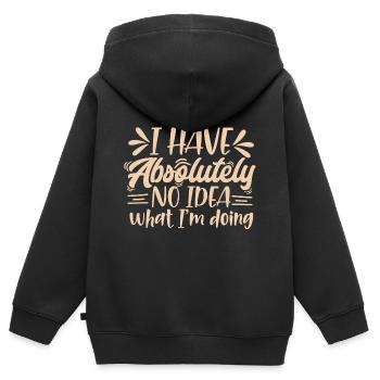 Drôle de citation sarcastique, drôle, citations, sarcastique, s - Sweat Premium à capuche zippé enfant bio - noir - Dos - AI Model Kid Male (0cm)