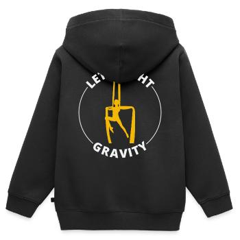 Aerial Silks Tänzer Aerialist Air Yoga Akrobatik - Kinder Premium Organic Zip Hoodie - Schwarz - Hinten - AI Model Kid Male (0cm)