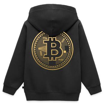 Crypto Bitcoin It's time for Plan B Shirt Gift - Kids Premium Organic Zip-up Hoodie - black - Back - AI Model Kid Male (0cm)