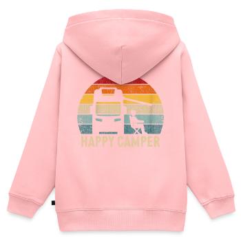 retro wohnmobil car t-shirt camper - Kinder Premium Organic Zip Hoodie - Rosa - Hinten - AI Model Kid Female (0cm)