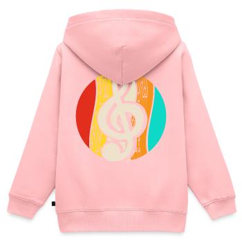 Clef Instrument Musician - Kids Premium Organic Zip-up Hoodie - rose - Back - AI Model Kid Female (0cm)