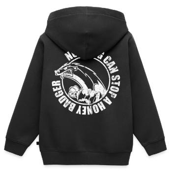 Les toits de miel - Sweat Premium à capuche zippé enfant bio - noir - Dos - AI Model Kid Male (0cm)