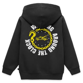 Abschleppwagen Abschleppdienst Abschlepper - Kinder Premium Organic Zip Hoodie - Schwarz - Hinten - AI Model Kid Male (0cm)