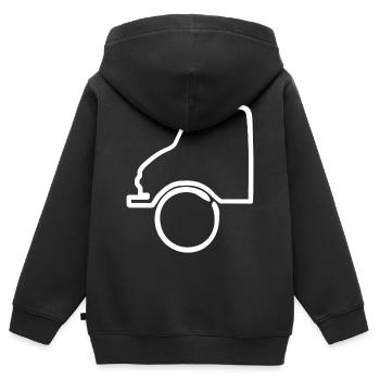 Unimog - Oldtimer - Offroad - Universal motor device - Kids Premium Organic Zip-up Hoodie - black - Back - AI Model Kid Male (0cm)