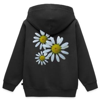 blooming flowers, bloom white, floral, flowery, nature - Kids Premium Organic Zip-up Hoodie - black - Back - AI Model Kid Male (0cm)