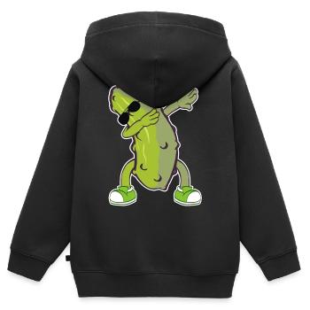 Tamponner le concombre Dab Swag Swagger T-shirt - Sweat Premium à capuche zippé enfant bio - noir - Dos - AI Model Kid Male (0cm)