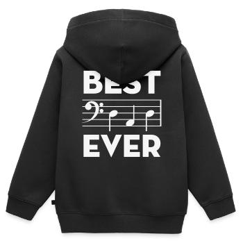 Beste Dad Ever Music Note Akkorde - Kinder Premium Organic Zip Hoodie - Schwarz - Hinten - AI Model Kid Male (0cm)