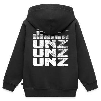 unz unz unz techno - Kids Premium Organic Zip-up Hoodie - black - Back - AI Model Kid Male (0cm)