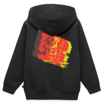 Jack Russel Terrier - Kinder Premium Organic Zip Hoodie - Schwarz - Hinten - AI Model Kid Male (0cm)