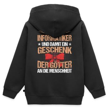 Informatiker Programmierer Informatik Spruch - Kinder Premium Organic Zip Hoodie - Schwarz - Hinten - AI Model Kid Male (0cm)