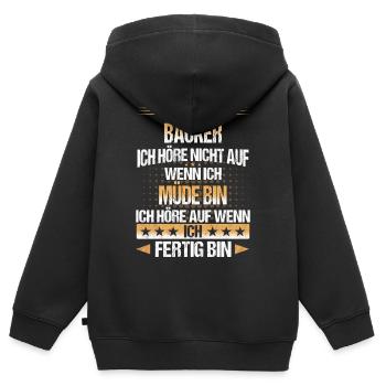 Bäcker Bäckerin Bäckerei Beruf Spruch - Kinder Premium Organic Zip Hoodie - Schwarz - Hinten - AI Model Kid Male (0cm)
